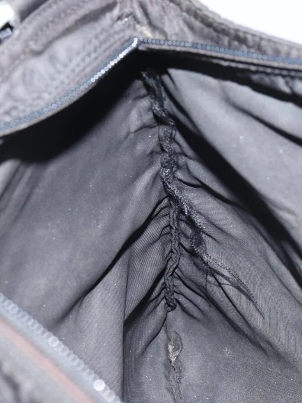 PRADA Shoulder Bag Nylon Black Silver Auth 156927 - Picture 14 of 16